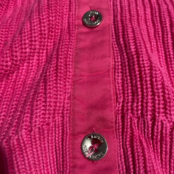 Ralph Lauren Pink Ribbed Knit Cardigan Sweater - Picture 10 of 11